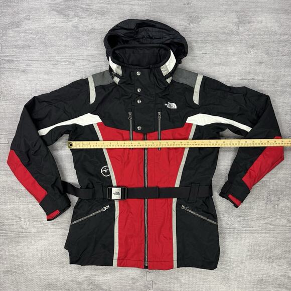 VTG North Face Steep Tech Jacket Womens Large Red Black White Belted Ski 90s EUC - Picture 3 of 16